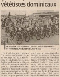 Les Collines de Carnoux VTT XC 2010 Résultats Photos Vidéos Presse