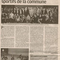 La Provence du samedi 27 novembre 2010 - Les Trophées Sportifs