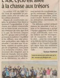 La Provence du 14 avril 2011 - L'ASC Cyclo est allée à la chasse aux trésors
