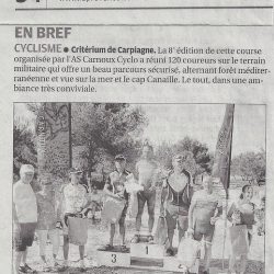 Article La Provence - Le Critérium de Carpiagne 2013